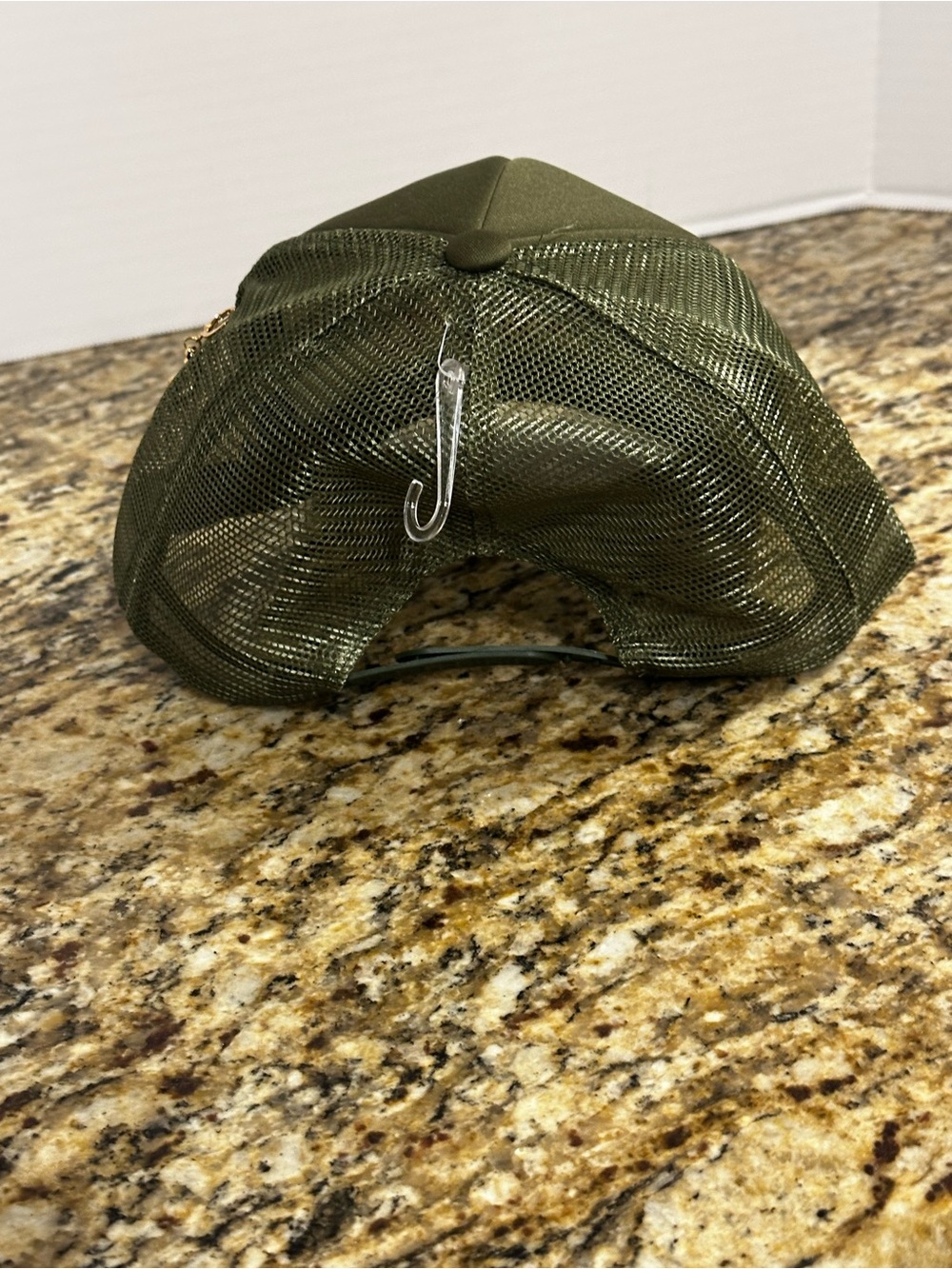 Long Live Cowgirls Olive Trucker Hat with Pink Stars and charms - Picture 7 of 8